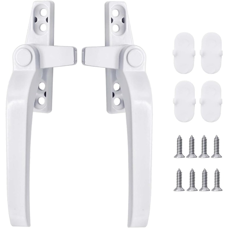Glass Door Hinge - ガラス窓ロックハンドル 2 個亜鉛合金プッシュオープンドアと窓ロック安全盗難防止ラッチ窓ハードウェアアクセサリー