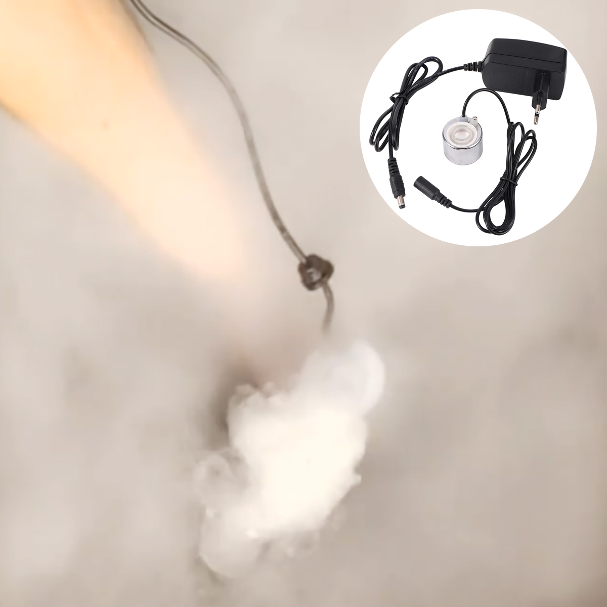 Terrarium Fogger Ultrasonic - 水槽 魚の池 造園 超音波ネブライザー 小型水 岩石盆栽
