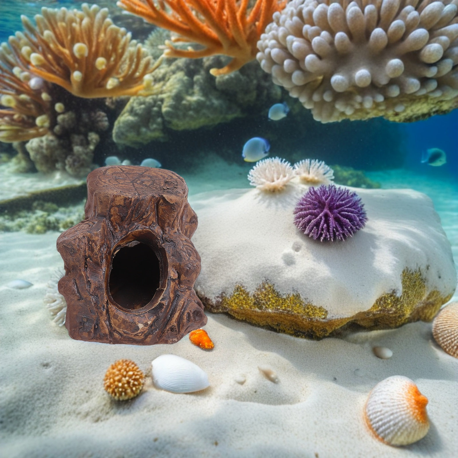 2個入り 魚タンク アクアリウム 隠れ家 デコレーション 隠 - Hide Cave Ceramic のレビューと価格