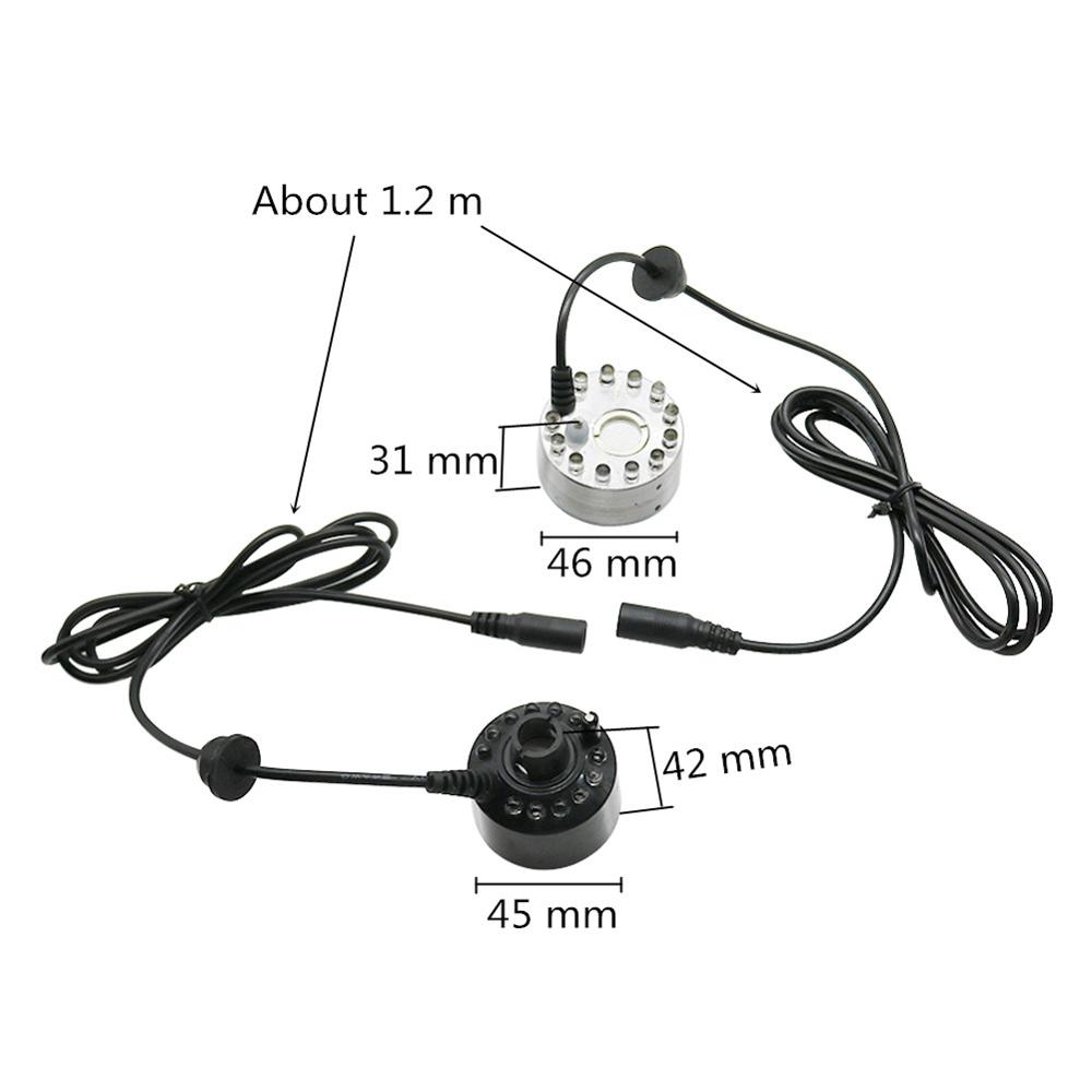 12 LED アトマイザー AC100-240V カラフルラ - Terrarium Fogger Ultrasonic のレビューと価格