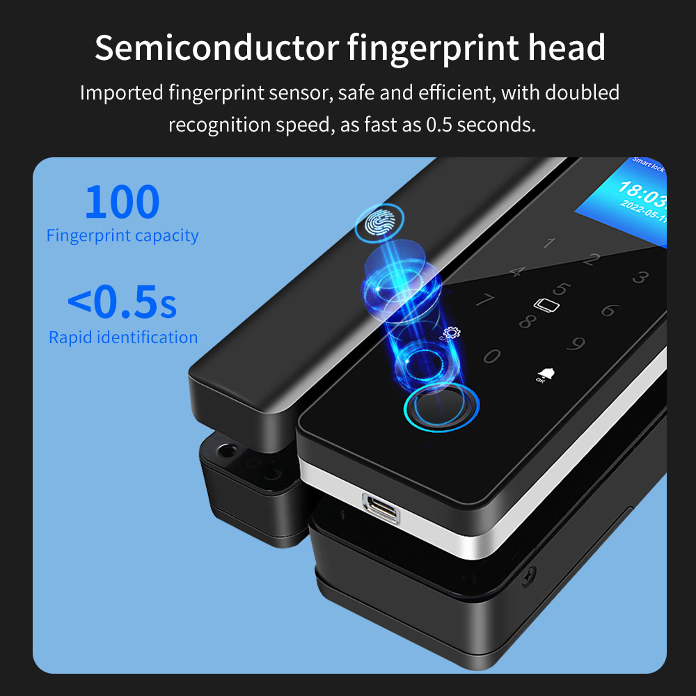 防水電子引き戸ロック,スマート指紋ロック,Bluetooth - Glass Door Hinge のレビューと価格