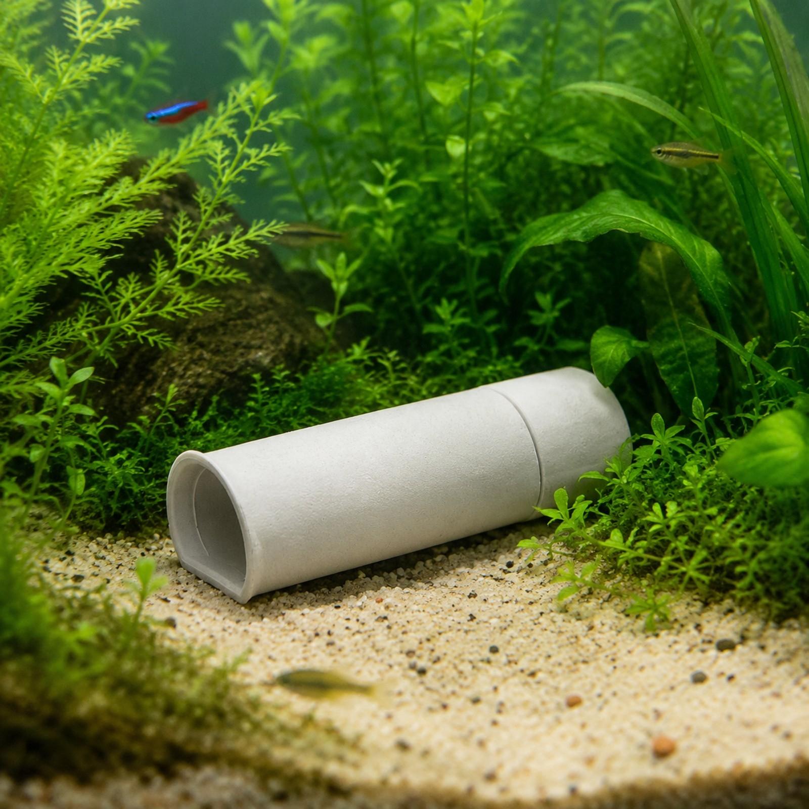 水草水槽用の、中空の通路が付いた、小型の水中装飾品。魚の繁殖 - Hide Cave Ceramic のレビューと価格